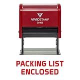 Packing List Enclosed Self Inking Rubber Stamp (Red Ink) - X-Large 5 Pack