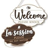 In Session Door Sign For Therapists - Please Do Not Disturb Sign For Office Door, Therapy Session In Progress Door Sign, Welcome Please Knock Sign For Door, Massage Therapy Decor