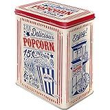 Nostalgic-Art Retro storage tin box L, 101.4 oz, Popcorn – Gift idea for diner fans, large metal coffee can, vintage design