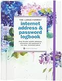 Hydrangeas Large-format Internet Address & Password Logbook (removable cover band for security)