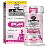 Garden of Life Once Daily Dr. Formulated Probiotics for Women 50 Billion CFU 16 Probiotic Strains with Organic Prebiotics for Digestive, Vaginal & Immune Health, Dairy Free, Shelf Stable 30 Capsules