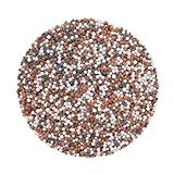 uxcell 3 Packs Replacement Shower Head Bead 1-2mm Shower Filter Beads Replacement Mineral Stone Bead for Water Softener Filtration Shower Head, White, Grey, Orange