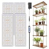 Garpsen Grow Light, 6000K Full Spectrum Plant Lights for Indoor Growing with Auto Timer 6/12/16H, 5 Dimmable Levels & 3 Color Modes, 552 LEDs Grow Lamp Panel for Seed Starting, Veg and Bloom(4Panels)