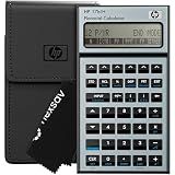 HP 17bII+ Financial Calculator – 250+ Professional Functions for Business, Finance & Accounting – RPN, Algebraic Entry, College Math Solver, 2-Line Display, 28KB Memory – Includes Case, Cleaning Cloth