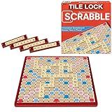 Tile Lock Scrabble by Winning Moves Games USA, Innovative Gameboard Locks Tiles in Place, for 2 to 4 Players, Ages 8 and Up