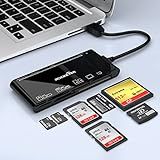 USB3.0 Multi-Card Reader, SD/TF/CF/Micro SD/XD/MS 7 in 1 Fast 5Gbps Memory Card Reader/Writer/Hub for SD SDXC SDHC CF CFI TF Micro SD Micro SDXC Micro SDHC MS MMC UHS-I Cards,for Windows/Linux/Mac OS