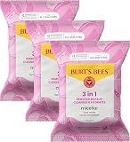 Burt’s Bees Micellar Rose Water Facial Towelettes, 30 ct., 3 Pack