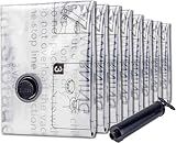 SUOCO 8 Jumbo Vacuum Storage Bags, Vacuum Seal Bags for Clothing, Travel Space Saver Bags for Luggage Clothes Pillows Comforters Blankets Bedding