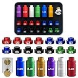 stalye Bullet and Headspace Gauge Comparator Kit – Bullet Comparator Kit with 14 Inserts and 6 Bushings – Reloading Supplies and Equipment – Broad Size Range – Precise Measurement