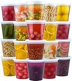 Dealusy 50 Set 32 oz Deli Containers with Lids, Leak-Proof BPA Free Plastic Take Out Bowls, Food Storage Containers for Takeout Meal Prep Storage, Freezer, Microwave & Dishwasher Safe