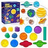 VConejo Color Dough Sets for Kids Ages 2-4, Planets Theme Color Dough Tool Set for Kids Ages 4-8, Color Dough Accessories Toys for Ages 5-7 Boys Girls Toddlers 14 Piece