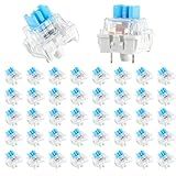 Keyboard Switches, 50 Pcs 3 PIN Blue Keyboard Clicker Replacement Dustproof Mechanical Keyboards Switches for Most Gaming Keyboards