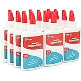 Liquid Glue (12 Pack) - 4 oz Washable School Glue, Bulk, Non-Toxic for Kids, for Slime, Arts and Crafts - by Enday
