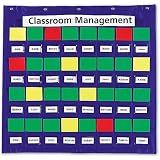 Learning Resources Junior Organization Station Pocket Chart - Pocket Chart for Classroom, Attendance and Schedule Charts for Class Management, Classroom Jobs with Cards