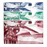 ZHUKEYONG Legal Documents Kit, Durable Power of Attorney, Healthcare Directive and Last Will & Testament Forms, Self-Help Estate Planning Set