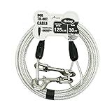Petest 30ft Reflective Tie-Out Cable for Heavy Dogs Up to 125 Pounds