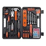 CARTMAN 152-Piece Basic Household Hand Tool Set,with Toolbox Storage Case, All Purpose Home Tool Kit Includes Essential Tools for Office College Repairs Orange