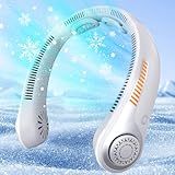 EYERZ Portable Neck Fan - Rechargeable Personal Fan with Neck Support, 5-Speed Quiet Lightweight Long Lasting Neck Fan, Battery Operated Full Surround Cooling for Travel, Birthday Gifts for Men Women