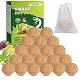 Snake Repellent, 20 Pack Natural Plant Essential Oils to Repel Snake, Snake Away for Yard, Snake Away Repellent Ball for Outdoors Indoor Use