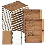 Resurhang 12 Pcs Book Lovers Gifts Bulk Spiral Library Due Date Notebook Library Lovers Lined Paper Reading Journals A6 Christmas Book Club Gifts for Women Teacher Reader Student Librarian