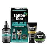 Tattoo Goo Tattoo Aftercare Kit, 3 Piece Set, Includes Antimicrobial Soap, Tattoo Balm & Healing Lotion, Main Vibrant Color & Glow, Complete Kit for Fresh Ink, Ongoing Ink Maintenance & Piercing Care