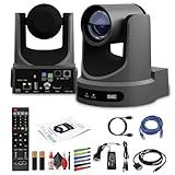 PTZOptics Move SE SDI/HDMI/USB/IP PTZ Camera with 20x Optical Zoom (Gray) (PT20X-SE-GY-G3) + Lens Cleaning Kit + HDMI Cable + Ethernet Cable + Color Wire Ties