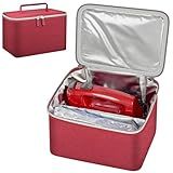 Steadtep Digital Hand Mixer Carrying Bag for KitchenAid 5/6/ 7/9 Ultra Power Speed Hand Mixers, Portable Travel Storage Case Bag with Handle for Kitchen Aid Mixer Accessories (Box Only) (RED)