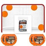 Top Shelf Targets 4 Pack Magnetic Hockey & Lacrosse Goal Targets - 8-Inch Orange