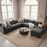 Cloud Modular Hosting Sectional, Oversized Deep Seat Comfort, Luxe Chenille