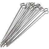Blue Donuts 24 Pack Kabob Skewers for Grilling 12 Inch - BBQ Grill Grilling Accessories, Stainless Steel, Pack of 24