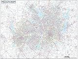 Texas Map Store Dallas & Fort Worth Regional Area Major Arterial Wall Map, Laminated, Full Color, 42"H x 54"W