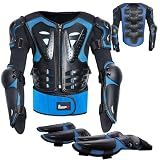 StarknightMT Kids Dirt Bike Armor Suit Chest Protector Ages 3-10 Blue