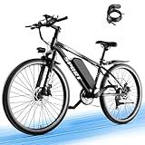 ASKGO Electric Bike for Adults, 1500W Peak Mountain Ebike with 25 MPH, 65 Miles Range, 48V 10.4Ah Removable Battery Ebike, 26" Electric Bicycle for Commute