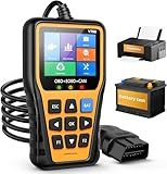 XIAUODO OBD2 Scanner Car Code Reader Support Voltage Test Plug and Play Fixd Car CAN Diagnostic Scan Tool Read and Clear Engine Error Codes for All OBDII Protocol Vehicles Since 1996（Yellow）