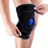 Adalid Gear Knee Support Brace Wrap with Ice Gel Pack for Hot and Cold Therapy: for ACL, Meniscus Tear, Golf/Tennis Elbow, Sports, Knee Pain, Tendonitis, Pain Relief, etc. (Flexible, Reusable and Multi-Purpose), Black
