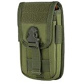 IronSeals Tactical Molle Pouch Compact Utility EDC Waist Pack Phone Holster with Card Slots for 4.7"-6.9" Phone