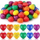 60 Pcs Valentine Christian Heart Balls Bulk, Bright Color, Groovy