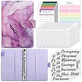 SKYDUE Budget Binder, Money Saving Binder with Zipper Envelopes, Cash Envelopes and Expense Budget Sheets for Budgeting