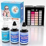 Dr.Tim.Wang 3 Way Pool Test Kit - Hot Tub and Spa Water Chemical Test Kit for Chlorine(Bromine) and pH Test