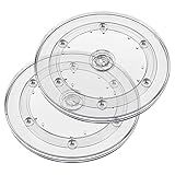 Jersvims 2Pcs 4 Inch Acrylic Turntable Platter, Transparent Turntable Organizer Round Rotating Plate for Kitchen Pantry Cabinet Desk Rack Spice Cake Cookie Decorating