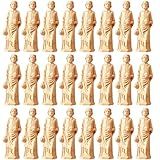 Wesiti 100 Pcs Mini Resin St Joseph Statue for Selling House Kit Miniature St Joseph Statue Figurine Tiny Figures for Protecting Home, Brown, Classic Style, Indoor Outdoor Use