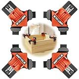 WETOLS 90 Degree Corner Clamp Set, 4 Pcs Adjustable Clamps for Woodworking