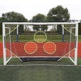 Soccer Goal Target Net with 7 Bright Scoring Target Zones,Soccer Shooting Training Aid, Soccer Training Equipment Accessory