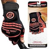 Copper Tech Pro Pickleball Gloves for Men & Women | Advanced Joint Support with Copper Compression |AAA Synthetic Leather Tennis, Badminton, & Racquetball