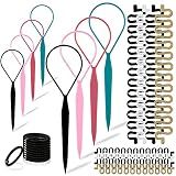 TsMADDTs Hair Braiding Tools, Hair Styling Kit with Topsy Tail Tools and French Braiders for Ponytail