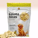 Happy Olly Freeze-Dried Banana Slices for Dogs | 100% Natural Single-Ingredient, Freeze Dried, Vegan Dog Treats | Grain-Free & Gluten-Free | Healthy, Digestive Support | 3 oz Bag