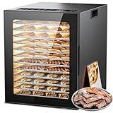 Food Dehydrator, 12 Stainless Steel Trays in 850W Dehydrator Machine, 48 Hour Digital Timer and 167°F Temperature Adjustable, Food Dryer for Jerky, Dog Treats, Meat, Fruit, Herbs
