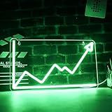 Stock Market Trend Neon Sign Day Trading Line Chart Neon Light LED Neon Sign for Wall Decor LED Neon Light for Trading Room Bar Man Cave Wall Art Finance Day Trading Accessories Gift