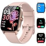 Smart Watches for Women Men with Bluetooth Call & AI Voice, 1.85" HD Fitness Tracker with Heart Rate SpO2 Sleep Monitor, 100+ Sports Modes,Mini Games, IP68 Waterproof Smartwatch for Android iOS Phones