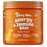 Zesty Paws Dog Allergy Relief- Dog Itching Skin Relief- Dog Probiotics for Itchy Skin and Itchy Ears- Dog Allergy Paw Relief- Dog Allergy Chews- Dog Itch Relief - Dog Skin Allergy Relief - Lamb - 90ct